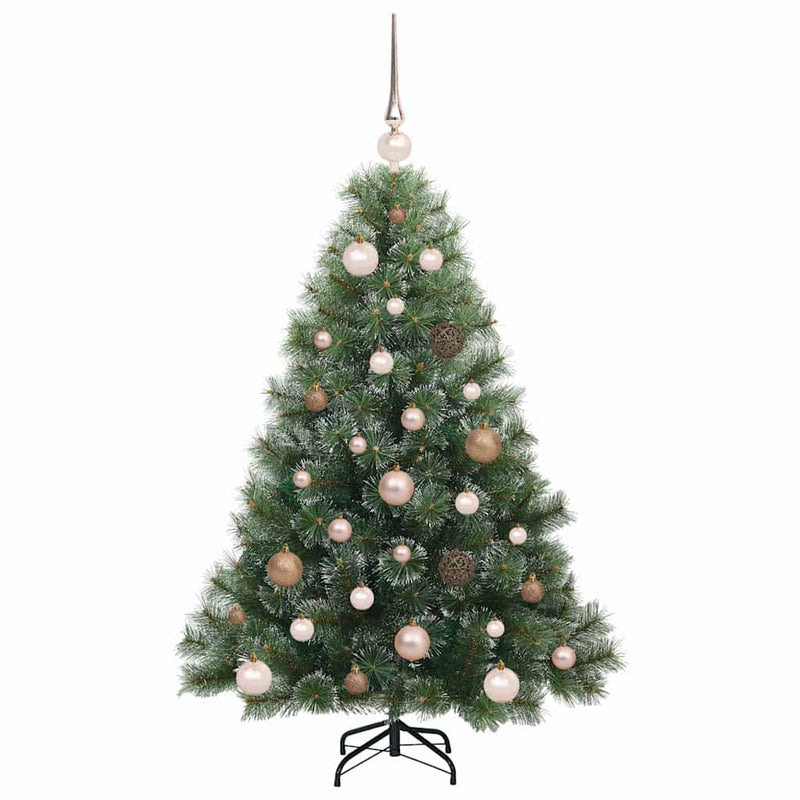 vidaXL Mű karácsonyfa 150 LED-del állvánnyal Zöld 120 cm PE és PVC