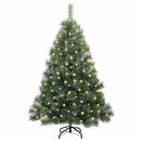 vidaXL Mű karácsonyfa 150 LED-del állvánnyal Zöld 150 cm PE és PVC
