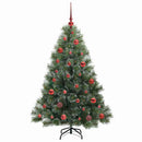 vidaXL Mű karácsonyfa 150 LED-del állvánnyal Zöld 150 cm PE és PVC