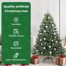 vidaXL Mű karácsonyfa 150 LED-del állvánnyal Zöld 150 cm PE és PVC