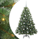 vidaXL Mű karácsonyfa 150 LED-del állvánnyal Zöld 150 cm PE és PVC