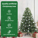 vidaXL Mű karácsonyfa 150 LED-del állvánnyal Zöld 150 cm PE és PVC