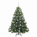vidaXL Mű karácsonyfa 150 LED-del állvánnyal Zöld 150 cm PE és PVC