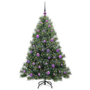 vidaXL Mű karácsonyfa 150 LED-del állvánnyal Zöld 150 cm PE és PVC