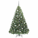 vidaXL Mű karácsonyfa 300 LED-del állvánnyal Zöld 180 cm PE és PVC