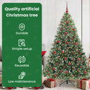 vidaXL Mű karácsonyfa 300 LED-del állvánnyal Zöld 180 cm PE és PVC