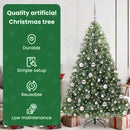 vidaXL Mű karácsonyfa 300 LED-del állvánnyal Zöld 180 cm PE és PVC