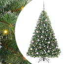vidaXL Mű karácsonyfa 300 LED-del állvánnyal Zöld 180 cm PE és PVC