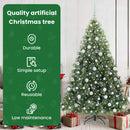 vidaXL Mű karácsonyfa 300 LED-del állvánnyal Zöld 180 cm PE és PVC