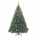 vidaXL Mű karácsonyfa 300 LED-del állvánnyal Zöld 180 cm PE és PVC