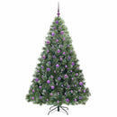 vidaXL Mű karácsonyfa 300 LED-del állvánnyal Zöld 180 cm PE és PVC