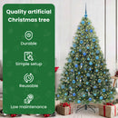 vidaXL Mű karácsonyfa 300 LED-del állvánnyal Zöld 180 cm PE és PVC