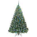 vidaXL Mű karácsonyfa 300 LED-del állvánnyal Zöld 180 cm PE és PVC