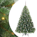 vidaXL Mű karácsonyfa 300 LED-del állvánnyal Zöld 210 cm PE és PVC