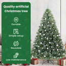 vidaXL Mű karácsonyfa 300 LED-del állvánnyal Zöld 210 cm PE és PVC
