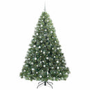 vidaXL Mű karácsonyfa 300 LED-del állvánnyal Zöld 210 cm PE és PVC