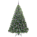 vidaXL Mű karácsonyfa 300 LED-del állvánnyal Zöld 210 cm PE és PVC