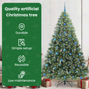 vidaXL Mű karácsonyfa 300 LED-del állvánnyal Zöld 210 cm PE és PVC