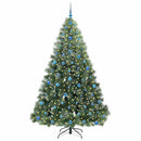 vidaXL Mű karácsonyfa 300 LED-del állvánnyal Zöld 210 cm PE és PVC