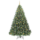 vidaXL Mű karácsonyfa 300 LED-del állvánnyal Zöld 240 cm PE és PVC