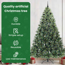 vidaXL Mű karácsonyfa 300 LED-del állvánnyal Zöld 240 cm PE és PVC