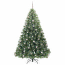 vidaXL Mű karácsonyfa 300 LED-del állvánnyal Zöld 240 cm PE és PVC