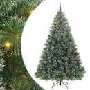 vidaXL Mű karácsonyfa 300 LED-del állvánnyal Zöld 240 cm PE és PVC