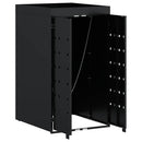 vidaXL Kukás Tároló Virágzó Tetővel Egyszemélyes 240L Kukához Fekete