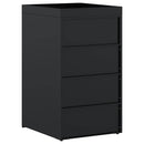 vidaXL Kukás Tároló Virágzó Tetővel Egyszemélyes 240L Kukához Fekete