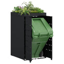 vidaXL Kukás Tároló Virágzó Tetővel Egyszemélyes 240L Kukához Fekete