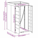 vidaXL Kukás Tároló Virágzó Tetővel Egyszemélyes 240L Kukához Fekete