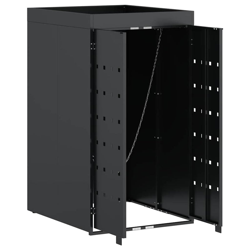 vidaXL Kukás Tároló Virágzó Tetővel Egyszemélyes 240L Kukához Antracit