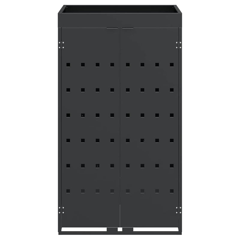 vidaXL Kukás Tároló Virágzó Tetővel Egyszemélyes 240L Kukához Antracit