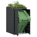 vidaXL Kukás Tároló Virágzó Tetővel Egyszemélyes 240L Kukához Antracit