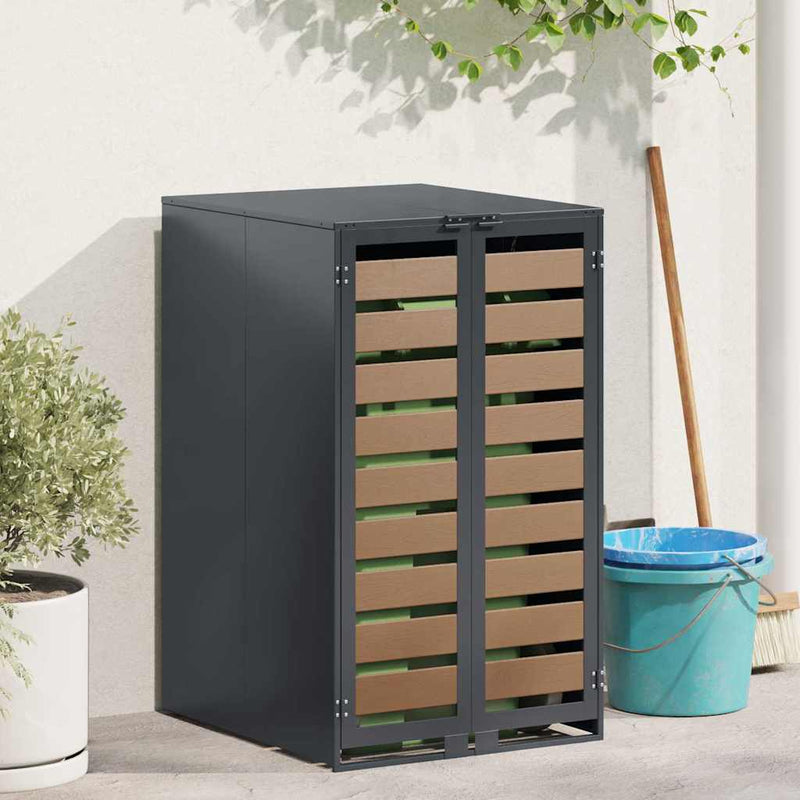 vidaXL Hulladékgyűjtő tároló gázliftinges fedéllel 240L-es kukához