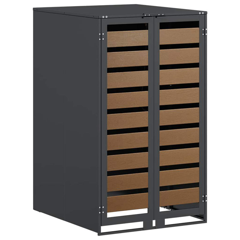 vidaXL Hulladékgyűjtő tároló gázliftinges fedéllel 240L-es kukához