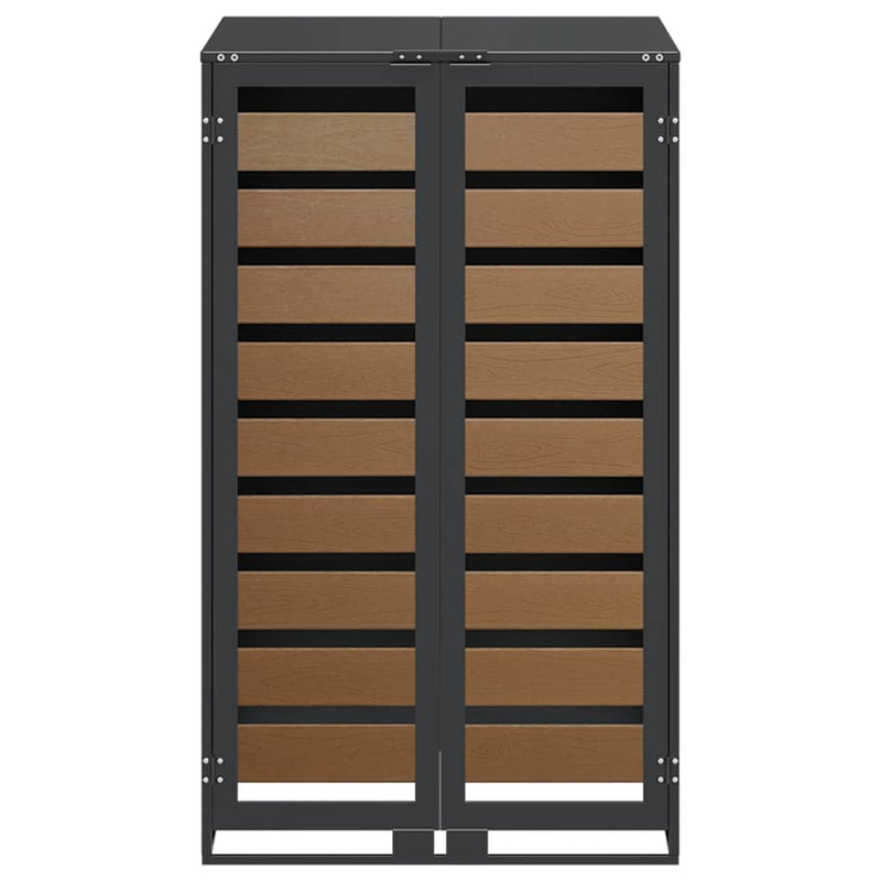 vidaXL Hulladékgyűjtő tároló gázliftinges fedéllel 240L-es kukához