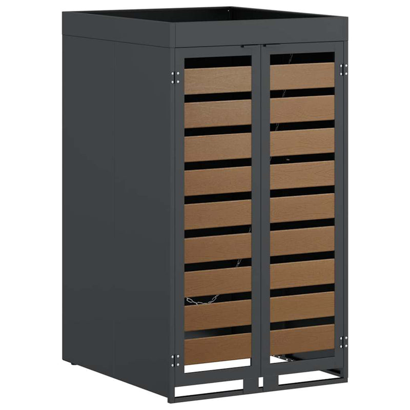 vidaXL Hulladékgyűjtő tároló virágcserép tetővel 240L-es kukához