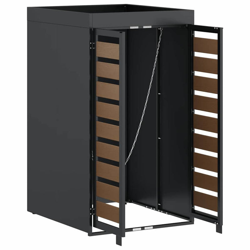 vidaXL Hulladékgyűjtő tároló virágcserép tetővel 240L-es kukához