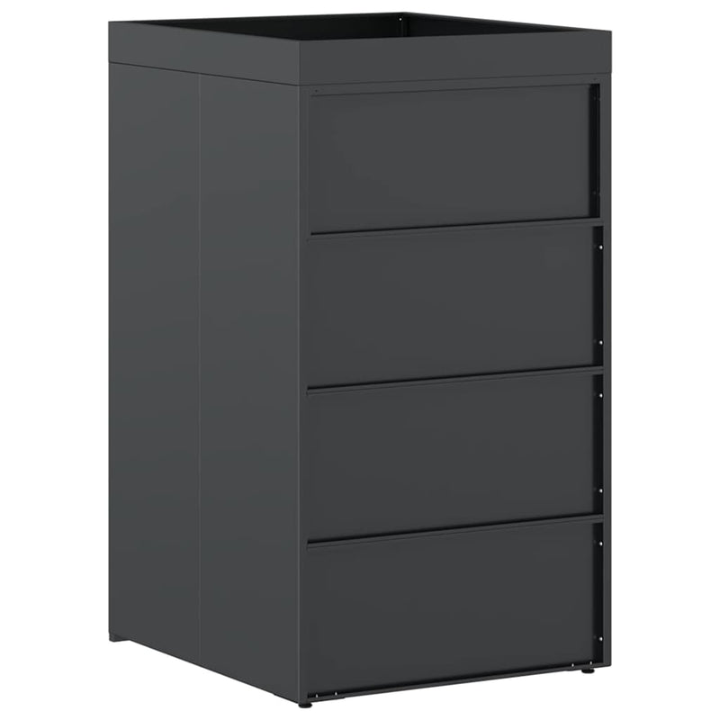 vidaXL Hulladékgyűjtő tároló virágcserép tetővel 240L-es kukához