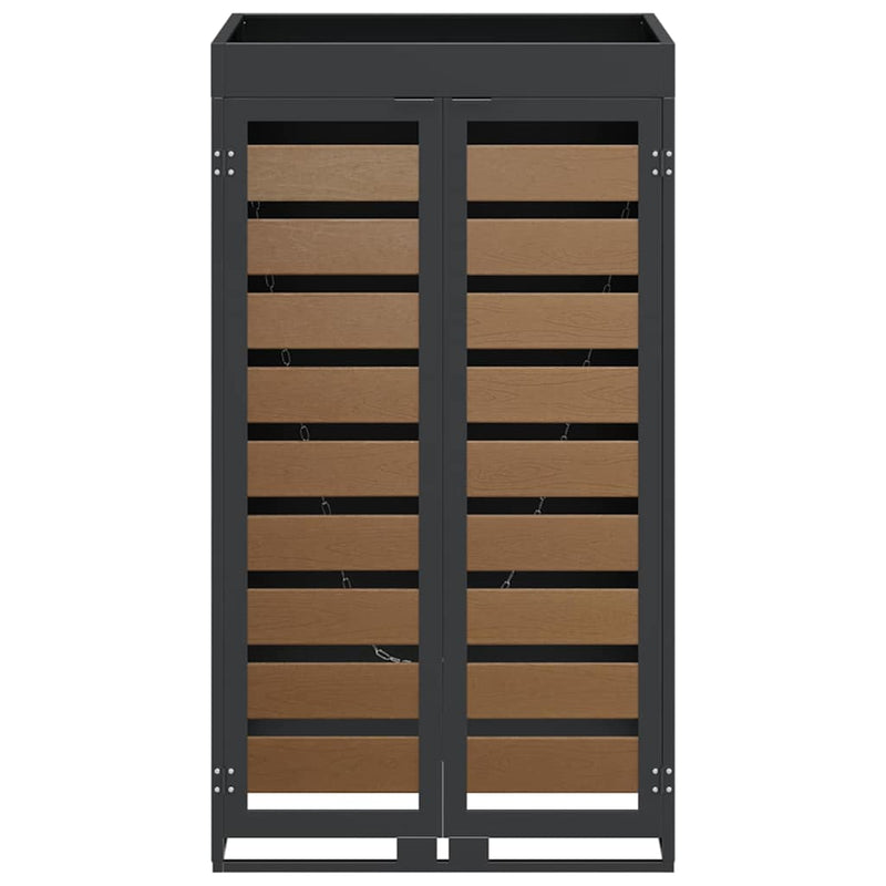 vidaXL Hulladékgyűjtő tároló virágcserép tetővel 240L-es kukához