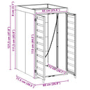vidaXL Hulladékgyűjtő tároló virágcserép tetővel 240L-es kukához