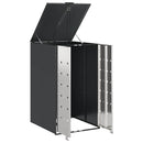 vidaXL Hulladékgyűjtő tároló gázliftinges fedéllel 240L-es kukához