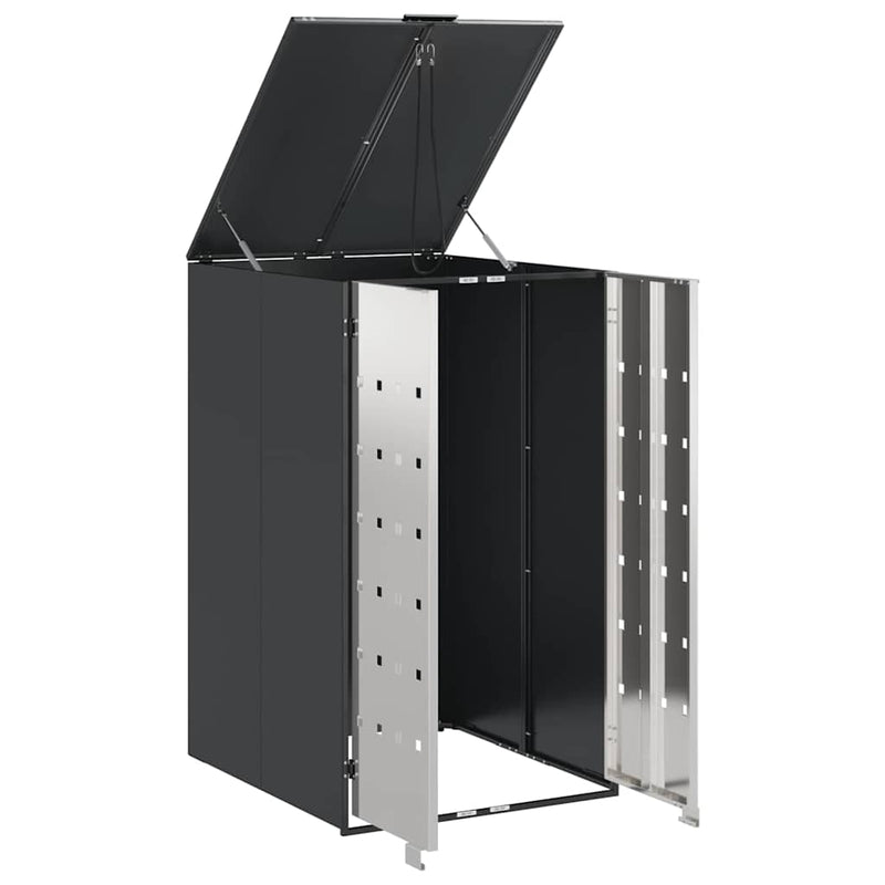 vidaXL Hulladékgyűjtő tároló gázliftinges fedéllel 240L-es kukához