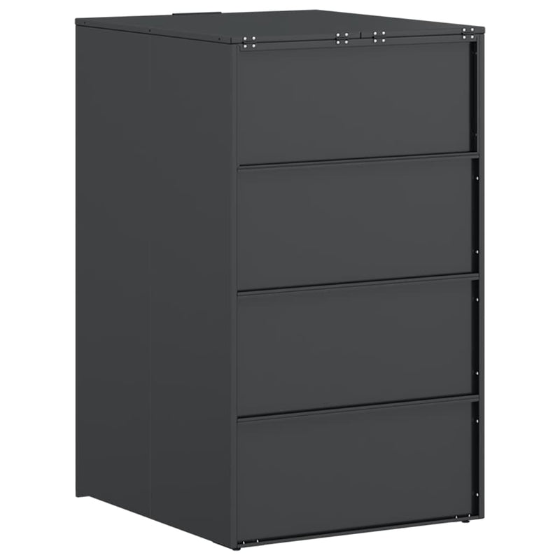 vidaXL Hulladékgyűjtő tároló gázliftinges fedéllel 240L-es kukához