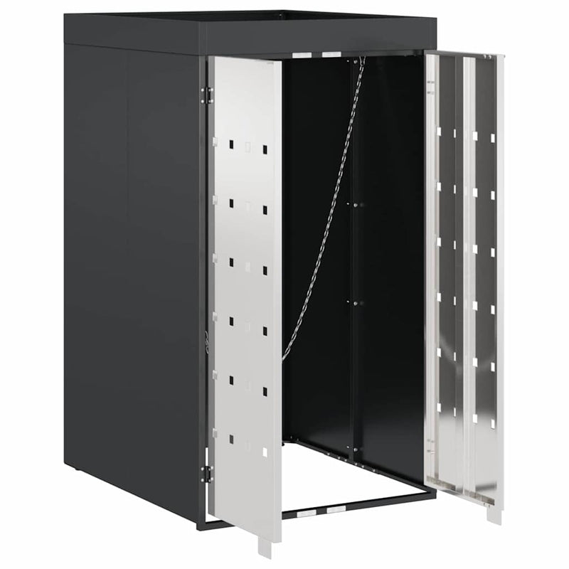 vidaXL Hulladékgyűjtő tároló virágcserép tetővel 240L-es kukához