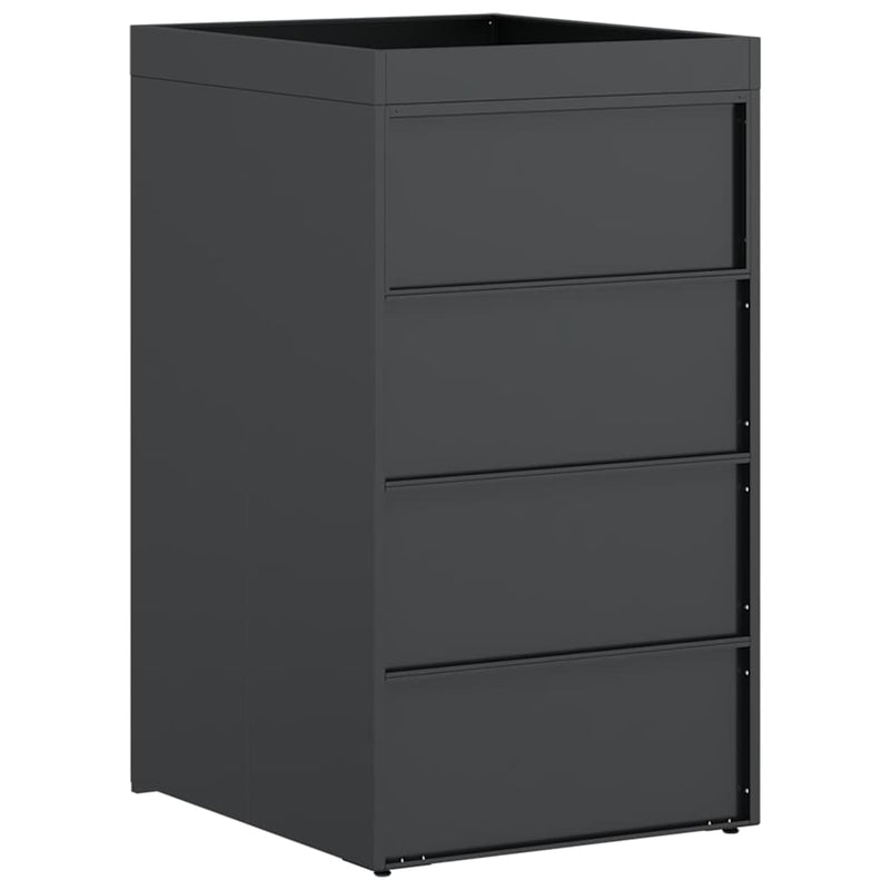 vidaXL Hulladékgyűjtő tároló virágcserép tetővel 240L-es kukához