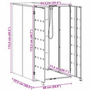vidaXL Hulladékgyűjtő tároló gázliftinges fedéllel 240L-es kukához