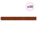 vidaXL Fűszegélyezés 30 db 20 x 103 cm Időjárásálló Acél Rozsdás