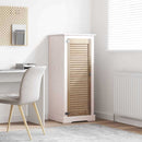 vidaXL Széfajtó ajtóval Természetes 110 x 2,1 x 39,5 cm Tömör fenyőfa